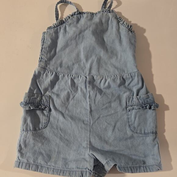 Cat & Jack Denim Romper Light Washed 2T - Picture 1 of 3